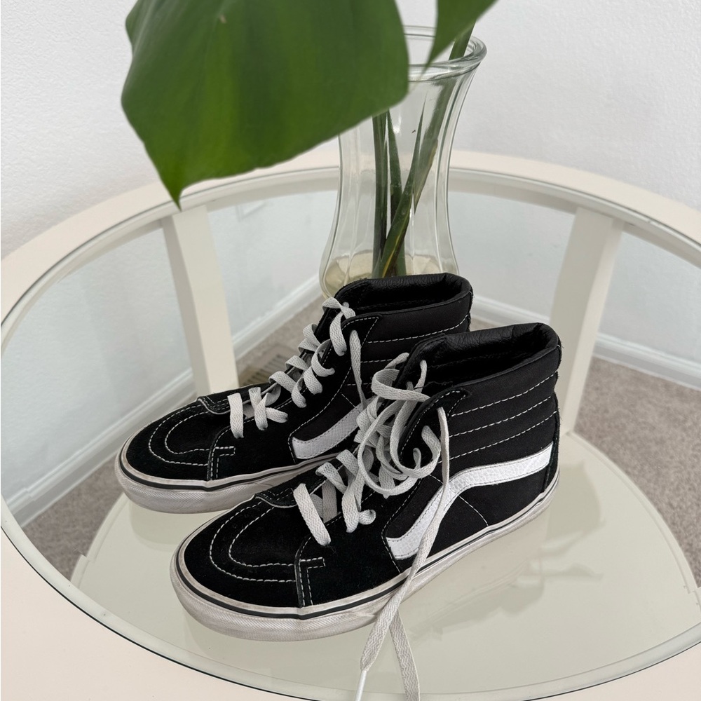 Vans Black and White Canvas High-Tops